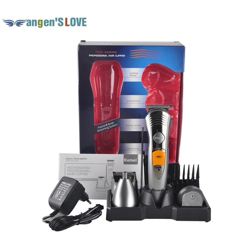 

Kemei New KM-580A 7 in 1 Electric Shaver Razor Men Shaving Machine Rechargeable Nose Ear Hair Trimmer Clipper Afeitadora EU Plug