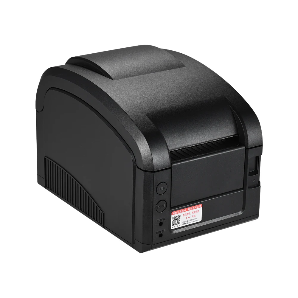 الحرارية طابعة لاصق ملصق الباركود التسمية الجرافيك طابعة عالية السرعة 23-80mm عرض الطباعة ل USB POS الكمبيوتر