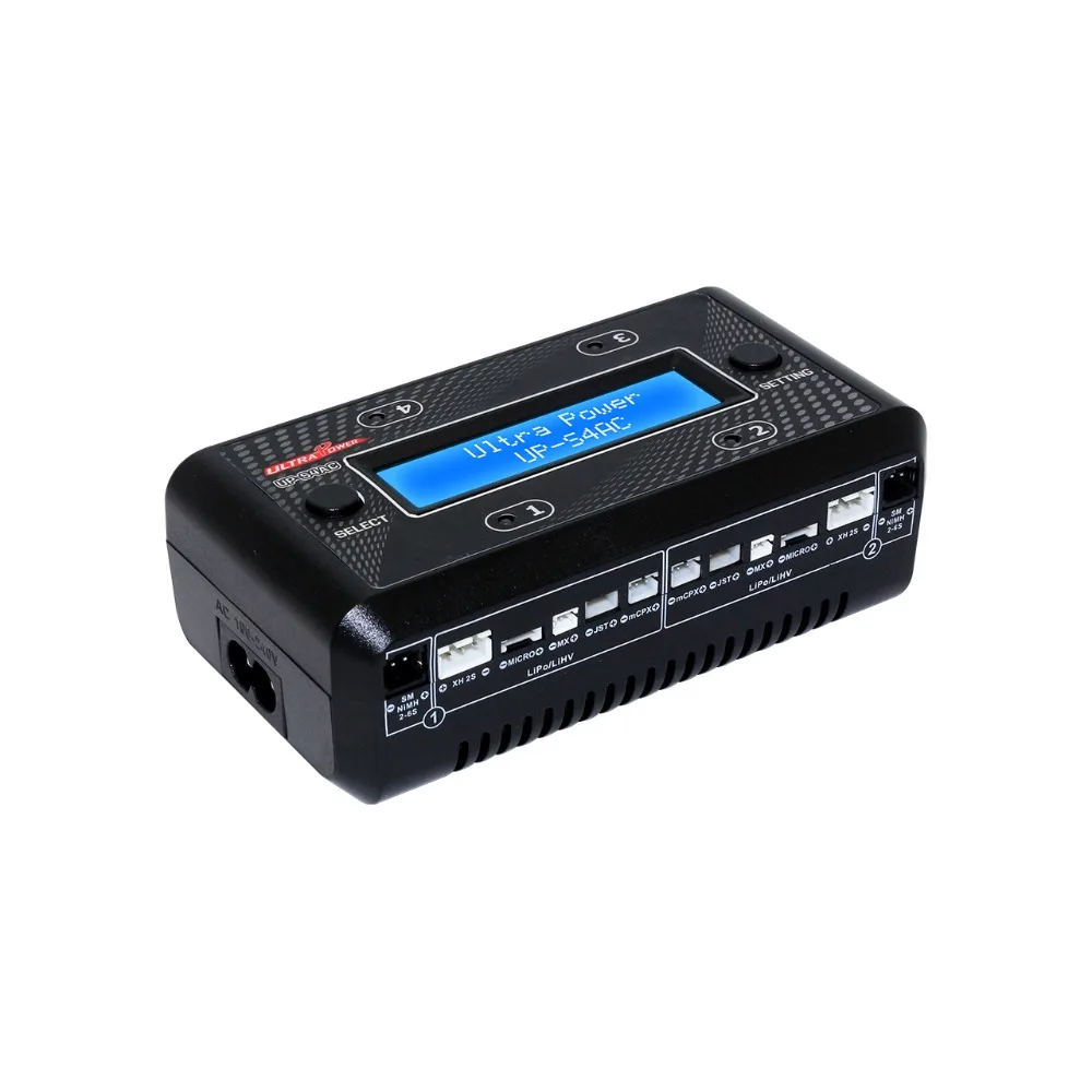 Ultra Power UP-S4AC 1-2S LiPo/LiHV 2-6S NiMH/ NiCd 4-канальное балансирующее зарядное устройство S4AC для