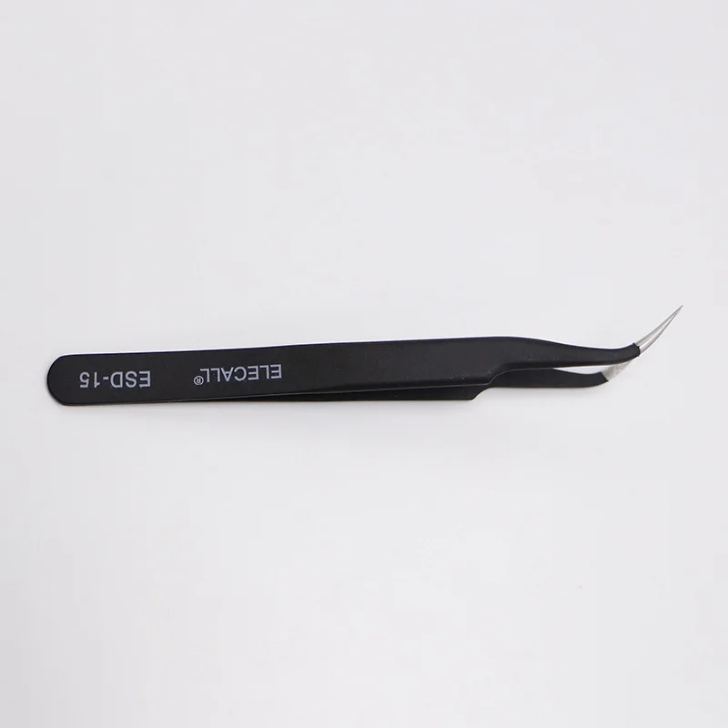 Buy 1PC ESD 15 Curve tweezers Precision Anti Static Electric Tweezers Frosted