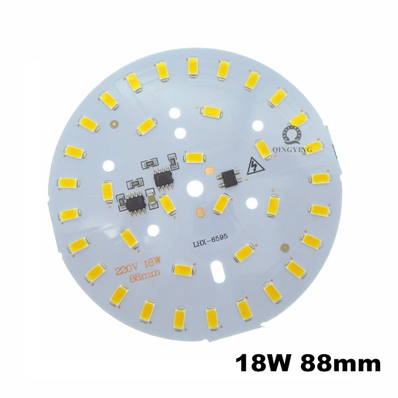 10 шт. 220 в 18 Вт 5730 smd светодиодный светильник pcb встроенный ic драйвер 88 мм