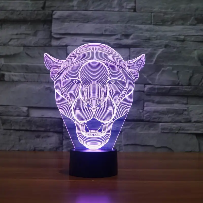 Lion Face 3D LED Light 2