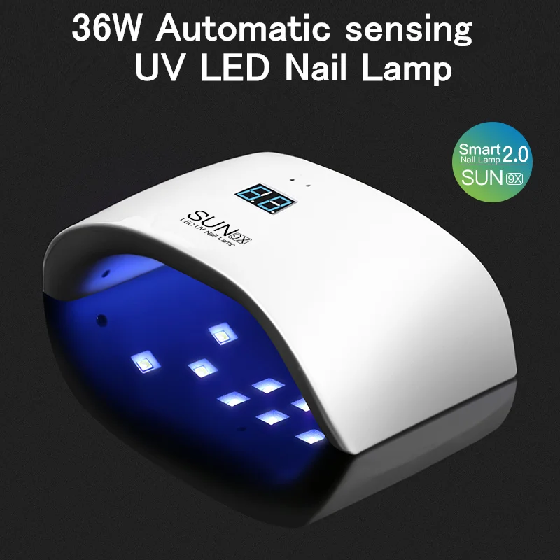 SUN9X 36W Nail Dryer Portable UV LED Lamp For Drying Unique Low Heat