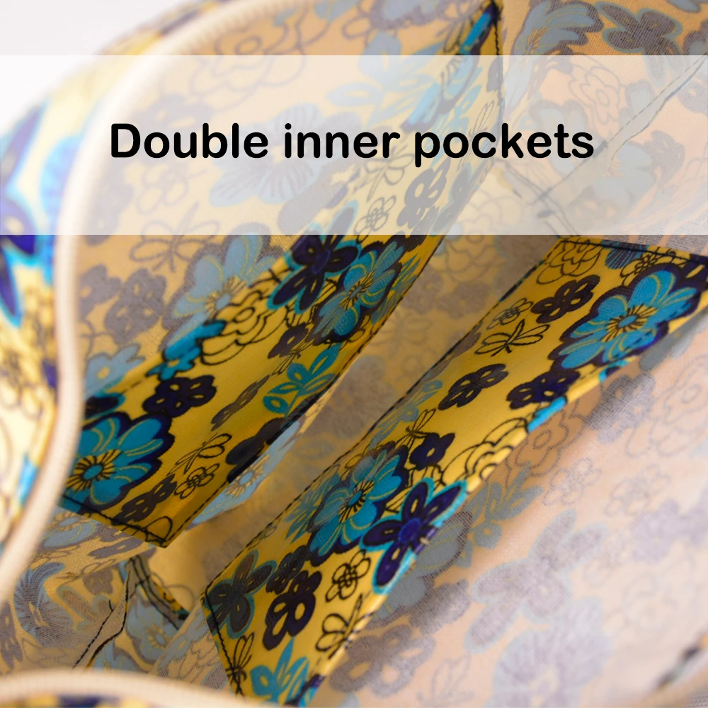 TANQU New Outer Waterproof Coating Colorful Inner Lining Insert Zipper Pocket for Mini Obag Canvas  Inner Pocket for O Bag
