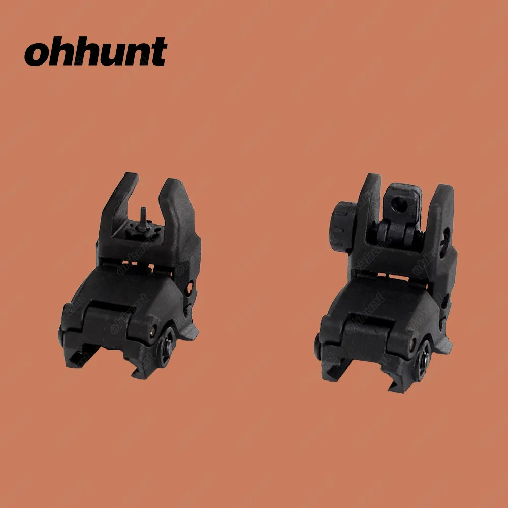 Ohhunt Охота AR 15 M16 передний задний прицел набор быстрого перехода полимер флип-вверх прицелы с Пикатинни рельс для 1913 поручней