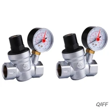 DN15/20 регулятор давления воды 3/4 латунь Coopper Chrom с манометром