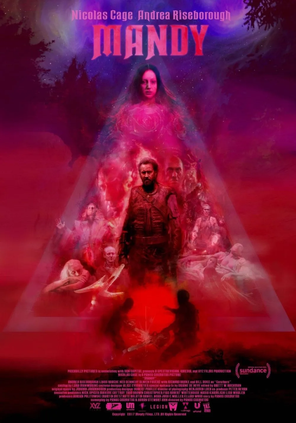 

Mandy MOVIE- Nicolas Cage, Andrea Riseborough, Linus Roache SILK POSTER Wall painting 24x36inch
