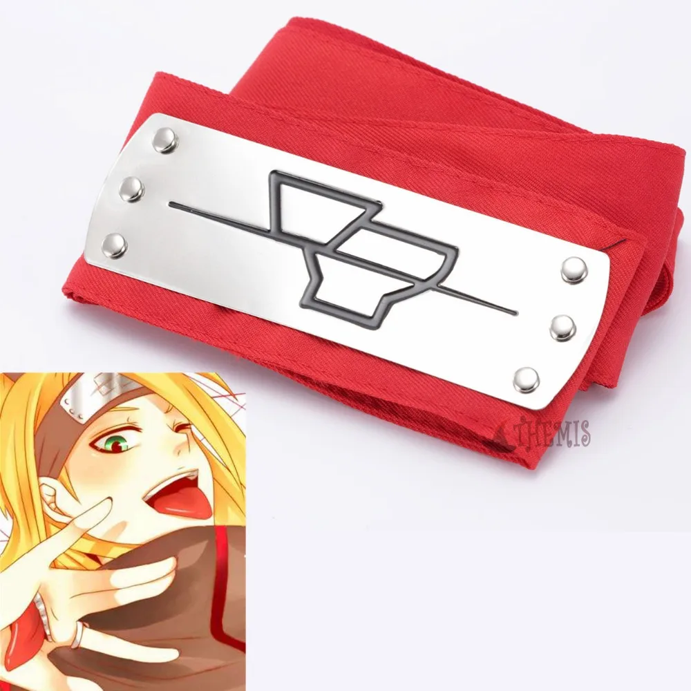 Красная повязка на голову Athemis Наруто Аксессуары для косплея Deidara|red naruto headband|headband
