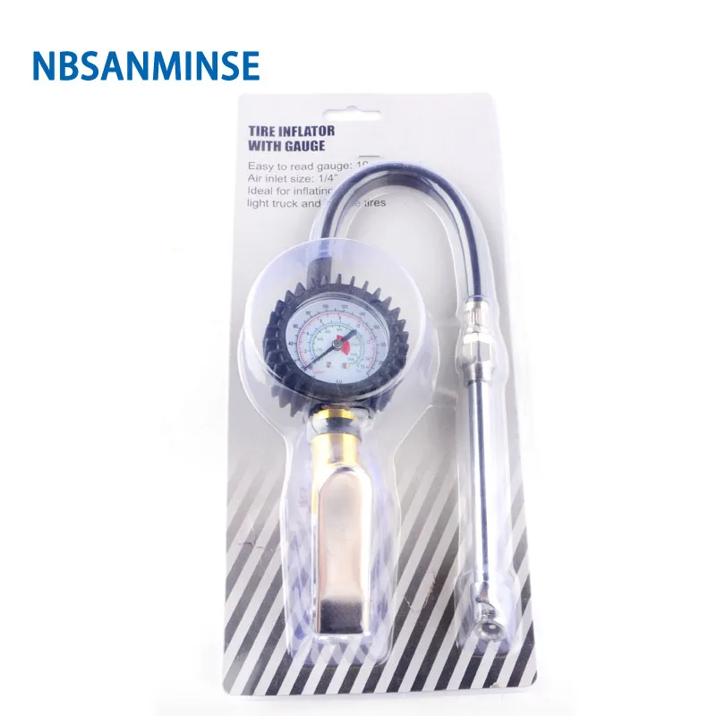 

NBSANMINSE Tyre Inflating Gun SMATI05 Air Pressure Gauge For Light Truck And Bicycle Tires Pneumatic Pump Compressor