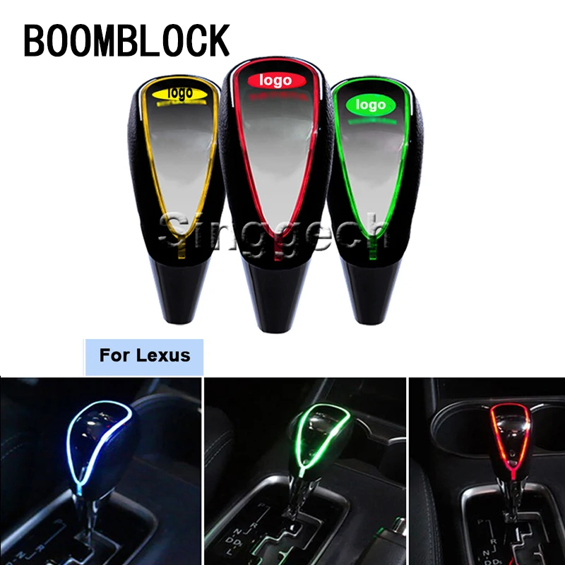 

BOOMBLOCK Auto Gear Shift Knob Touch Sensor Colourful LED Light 5/6 Speed For Lexus RX NX GS CT200H GS300 RX350 RX300 All