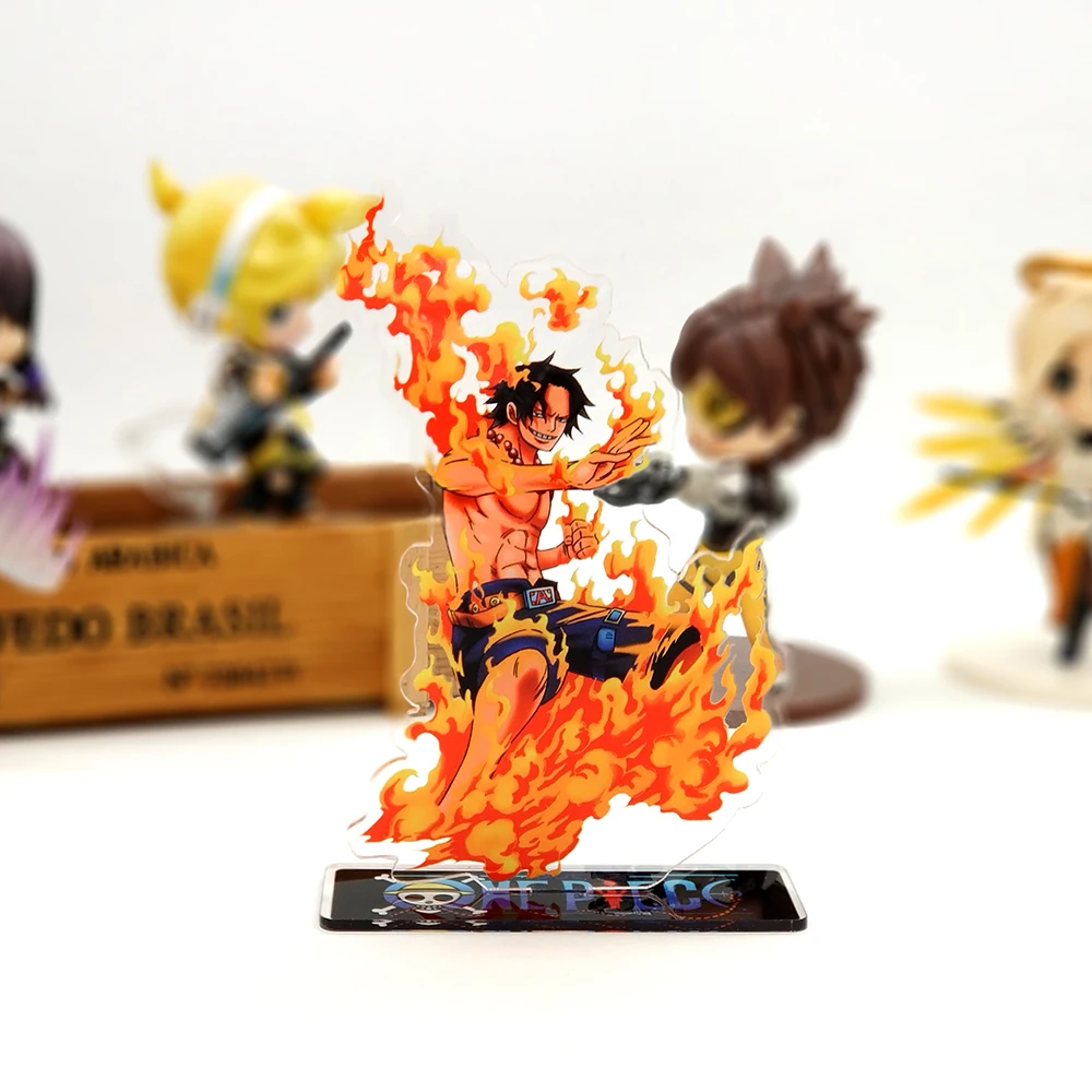 Любовь спасибо one piece Ace the fire fist акриловая подставка фигурка модель двухсторонняя пластина Держатель торт Топпер аниме