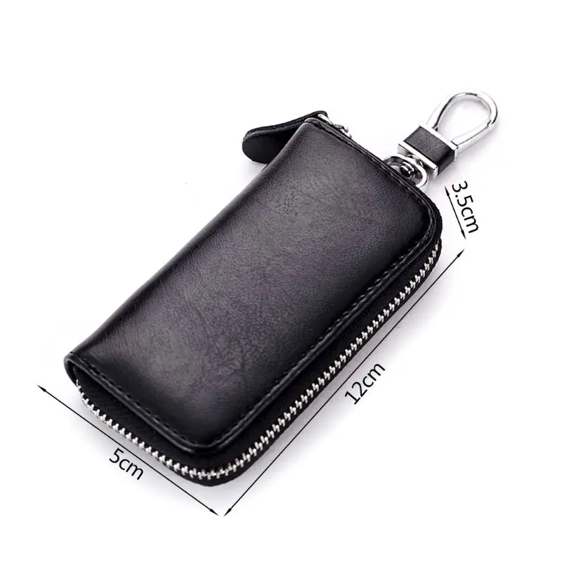 Модный унисекс Чехол-держатель для мини карт, сумка для монет, автомобильный кошелек для ключей из искусственной кожи, ключница для мужчин и женщин, ключница, держатель для ключей, 6 бумажник с кольцами