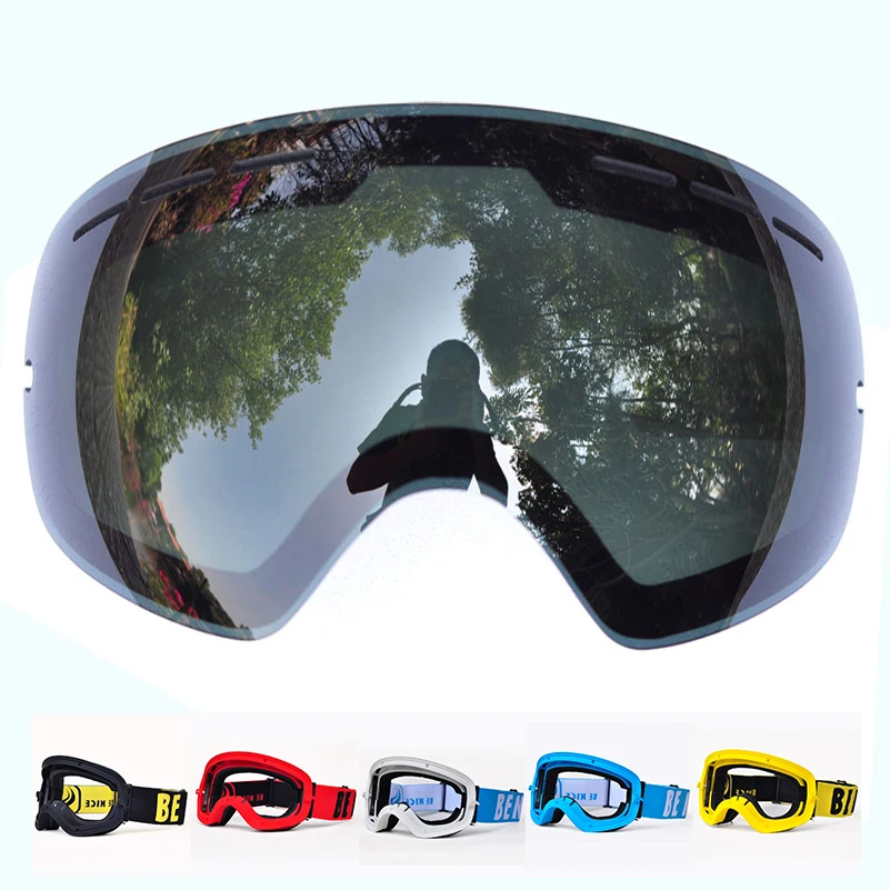 Benice gafas de esquí doble capas UV400 anti-niebla gran esquí máscara gafas para hombres y mujeres nieve casco snowboard gafas lente + marco Benice gafas de esquí doble capas UV400 anti-niebla gran esquí máscara gafas para hombres y mujeres nieve casco snowboard gafas lente + marco
