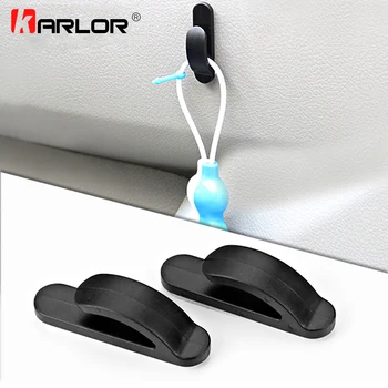 

2 PCs Fashion Universal Car Auto Vehicle Holder Hook Hanger Fixer Organizer Clamps Interior 3M Adhensive Black Tools Car Styling