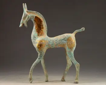 

CHINAESE COPPER COLLECTION HANDCRAFTED CARVED HORSE STATUE DECORATION