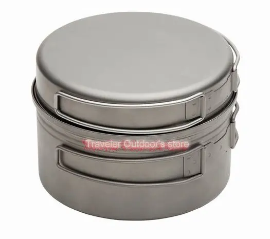 Free Shipping 1 2 Person Camping Pot Titanium pot Outdoor Pots Sets only 218g FMC DP1
