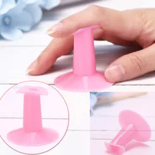 5 шт./лот, розовый палец для дизайна ногтей, подставка, подставка, держатель для гелевого лака, 3D цветочный рисунок, покрытие для рисования, салонные аксессуары