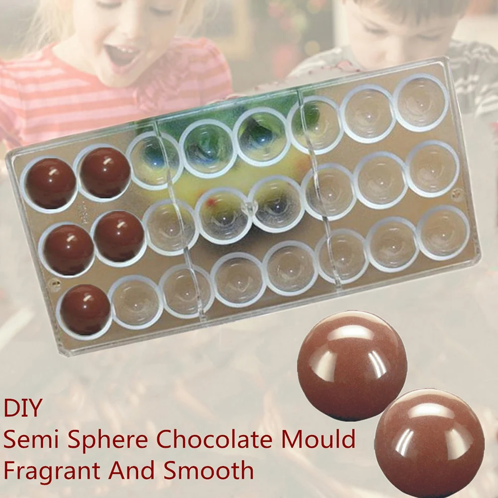 LINSBAYWU 1 шт. форма для шоколада, пластиковая печь, полусферическая форма для шоколада, поликарбонатная форма для выпечки, прямоугольные инструменты для приготовления пищи