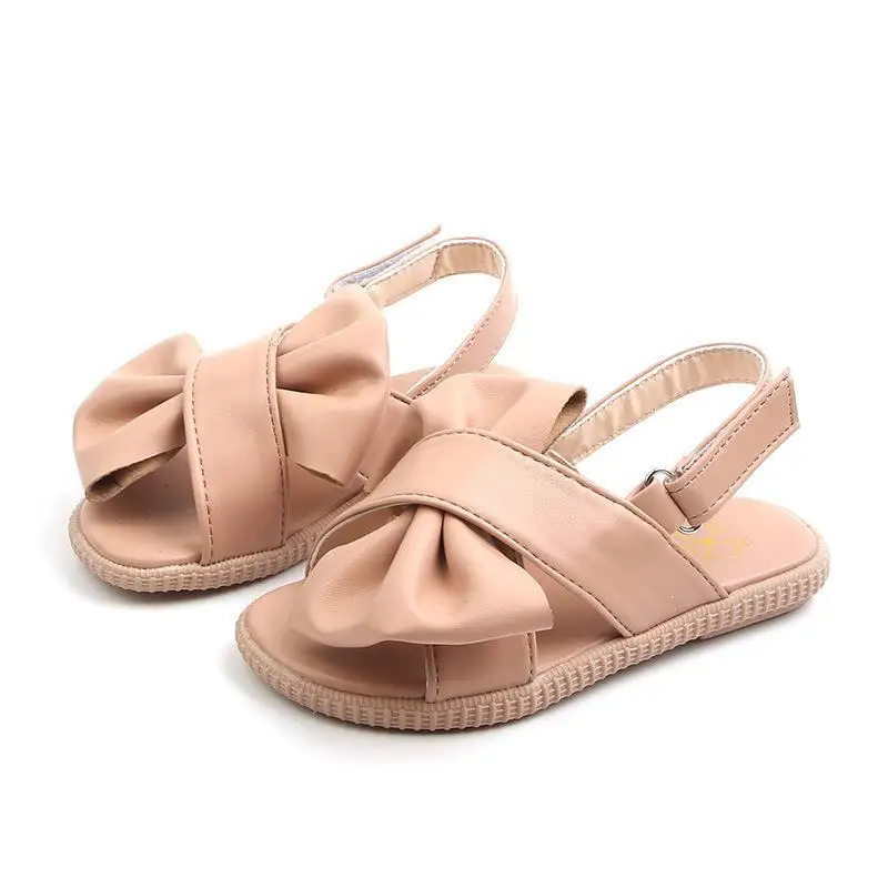 

2019kids Sandals For Girls Toddler Beach Shoes Children Casual Open Toe Soft Anti-slip Fruit Summer Baby Princess Leather Sandal