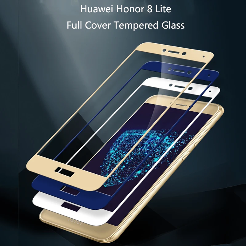 Закаленное стекло для Huawei Honor 8 Pro Honor8 Lite Полное покрытие Защитная пленка экрана P8