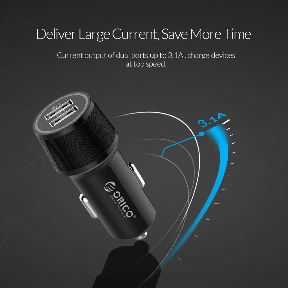 ORICO المزدوج USB شاحن سيارة ذكي 5V2. 1A العالمي شاحن سيارة للهاتف المحمول ل فون X 8 7 زائد سامسونج Xiaomi شاحن الجهاز اللوحي ORICO المزدوج USB شاحن سيارة ذكي 5V2. 1A العالمي شاحن سيارة للهاتف المحمول ل فون X 8 7 زائد سامسونج Xiaomi شاحن الجهاز اللوحي