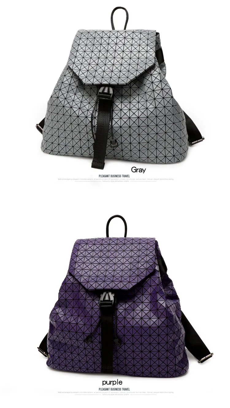 Lasen bag 2017 BaoBao Silica gel backpack female Fashion Girl Daily backpack Geometry Package Sequins Folding Travel Bags (18)
