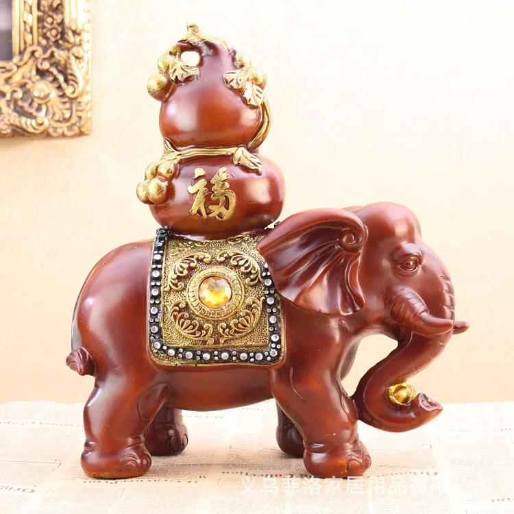 

shipping wholesale 2pcs Resin elephant auspicious crafts business home furnishing accessories FF291