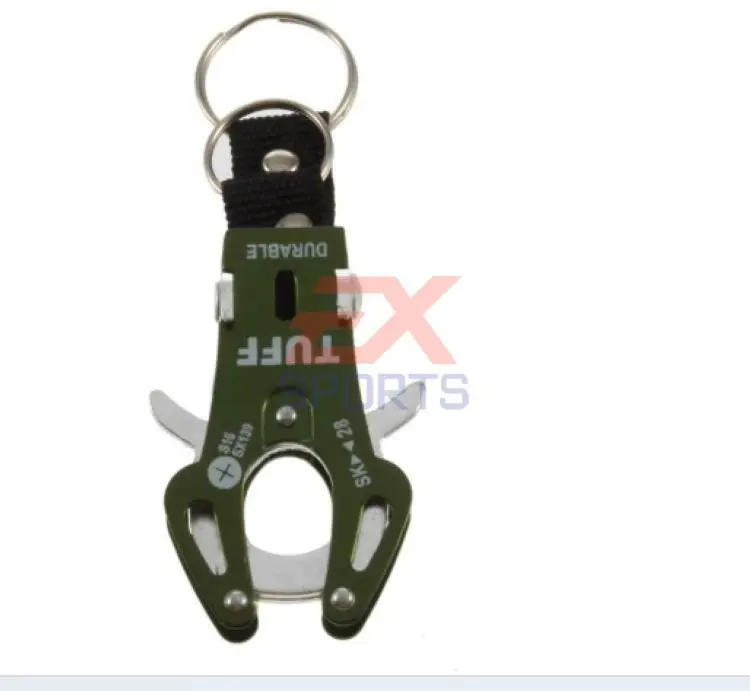 Tiger Head Carabiner Hiking Camp Spring Clip Lock Hook Buckle Keychain Keyring  (3)