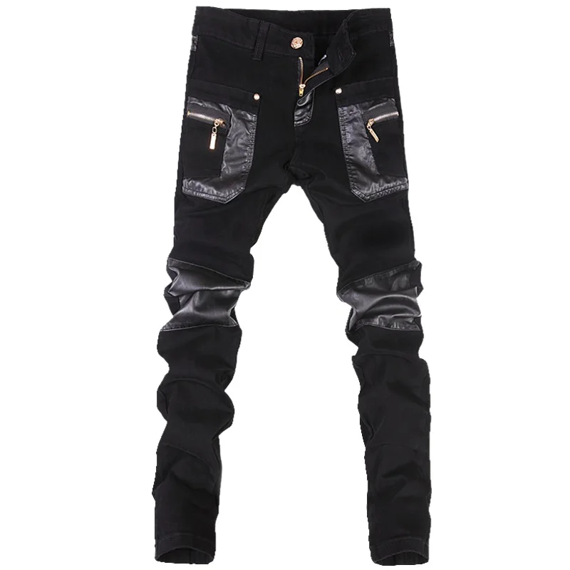 Высокая мода для мужчин. Мужские джинсы от известных брендов. Темно-синие итальянские джинсы 1314-P45 - Цвет: K10  8