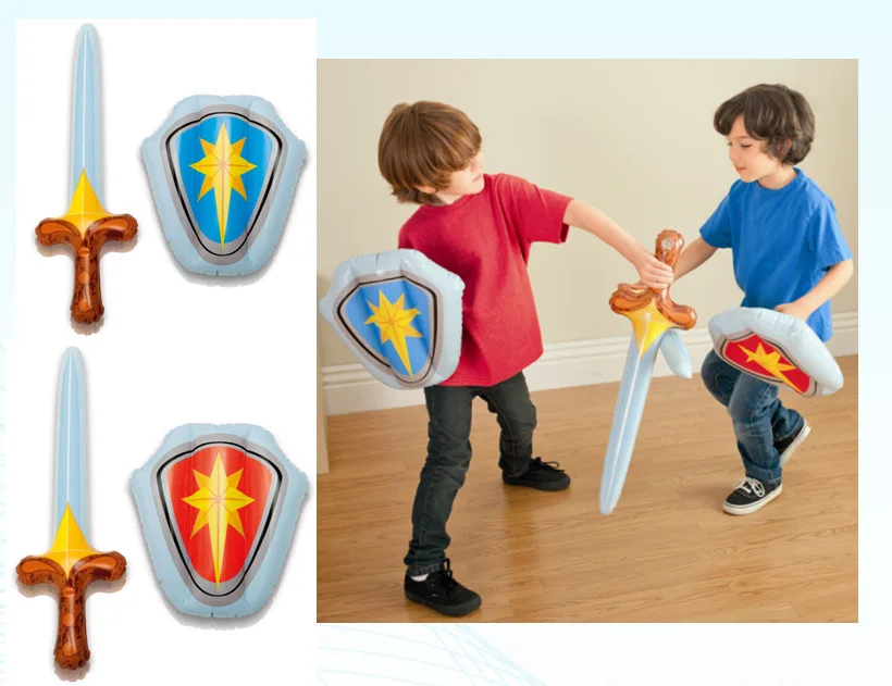 Super Fighting 2 unids/lote suave juguetes ( 2 espadas y 2 escudos ). nuevos juguetes inflables, niños de juguete y escudos|toy sword|sword weapontoys electric - AliExpress