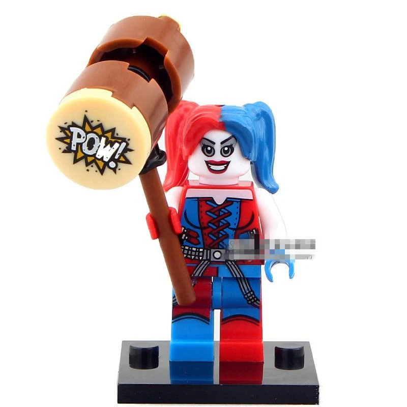 

Single Sale Harley Quinn with Hammer Suicide Squad Batman DC Super Heroes Minifig Assemble Building Blocks Kids Learning Toys