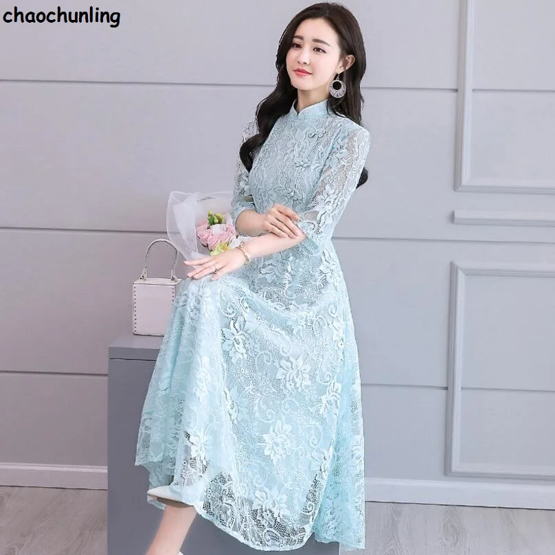 Chaochunling Лето 2019 г. Леди с длинным подолом выдалбливают тонкий пляжное платье для
