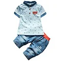 LZH/комплекты одежды для маленьких мальчиков коллекция года, летняя детская одежда спортивный костюм для мальчиков футболка+ шорты комплект одежды из 2 предметов, детская одежда для мальчиков