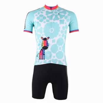 

ILPALADINO Men's Bicycle Cycling Jersey Color Zebra Robin's Egg Blue Flowers Temperament MTB Road Bike Wear Outdoor Sportswear