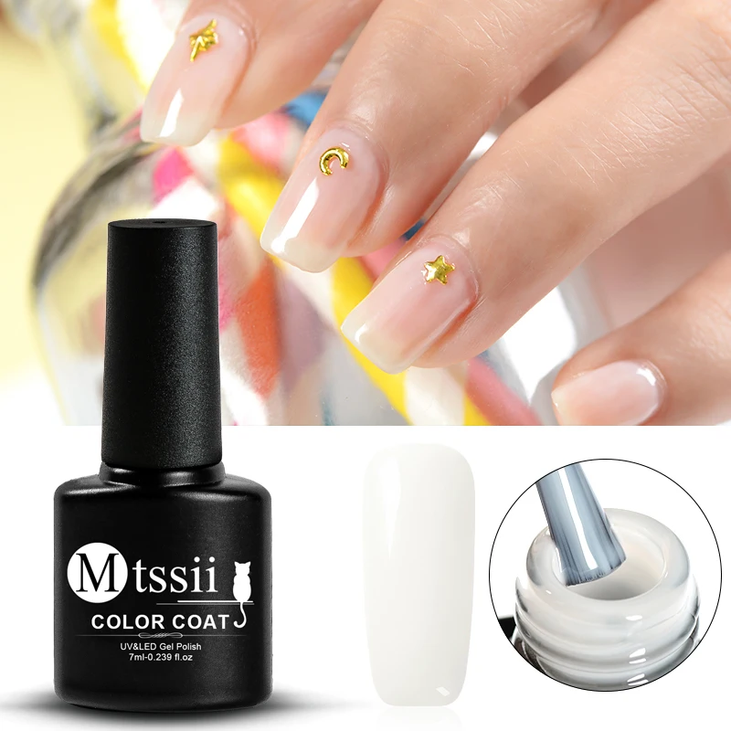 

Mtssii Jelly Nail Gel Polish 7ml Semi-transparent White Varnish Soak Off Manicure Nail Art UV Gel Lacquer Gel Nail Polish