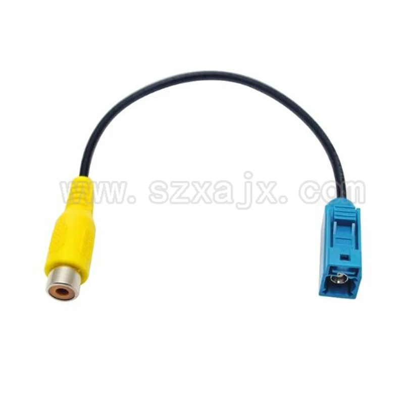 

JX connector Car Reversing Camera Adaptor Fakra to RCA Cable Plug For Mercedes For Ford OEM Radio Head free shipping