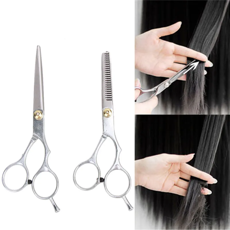 

2pcs Salon Professional Barber Hair Cutting Thinning Scissors Shears Hair Cutting Thinning Shears Stainless steel Scissors Set