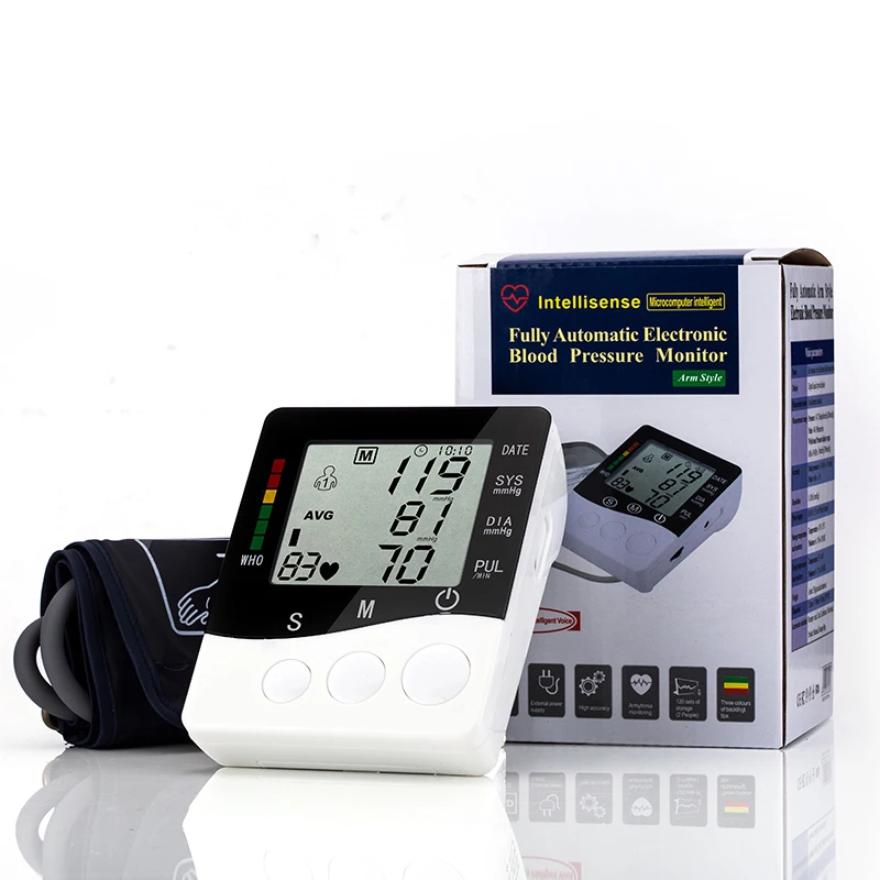 

Healthcare Digital LCD Upper Arm Blood Pressure Monitor Heart Beat medical Meter Machine Tonometer for Measuring Automatic