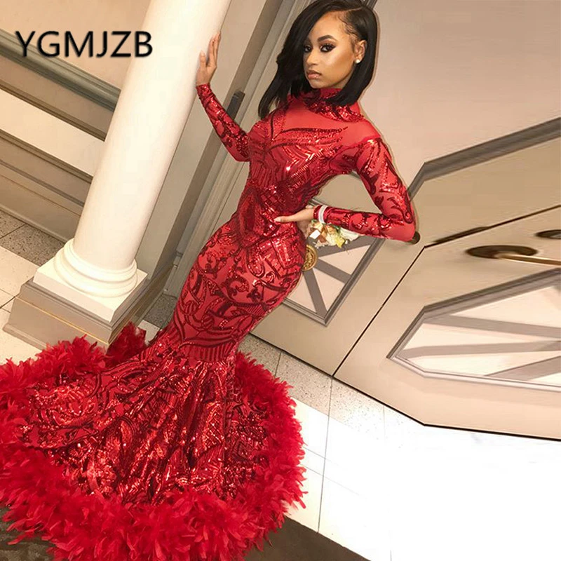 long sleeve red sparkly dress