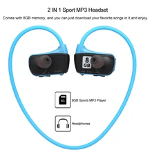 8 ГБ Спортивный MP3 плеер наушники 2в1 Музыкальная гарнитура MP3 WMA цифровой музыкальный плеер наушники для бега MP3 плеер Прямая поставка