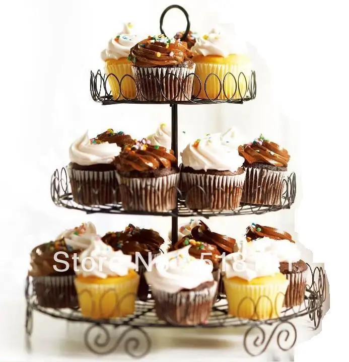 New arrival Cupcake Stand Cake Decorating Display Stand 3 Tier white