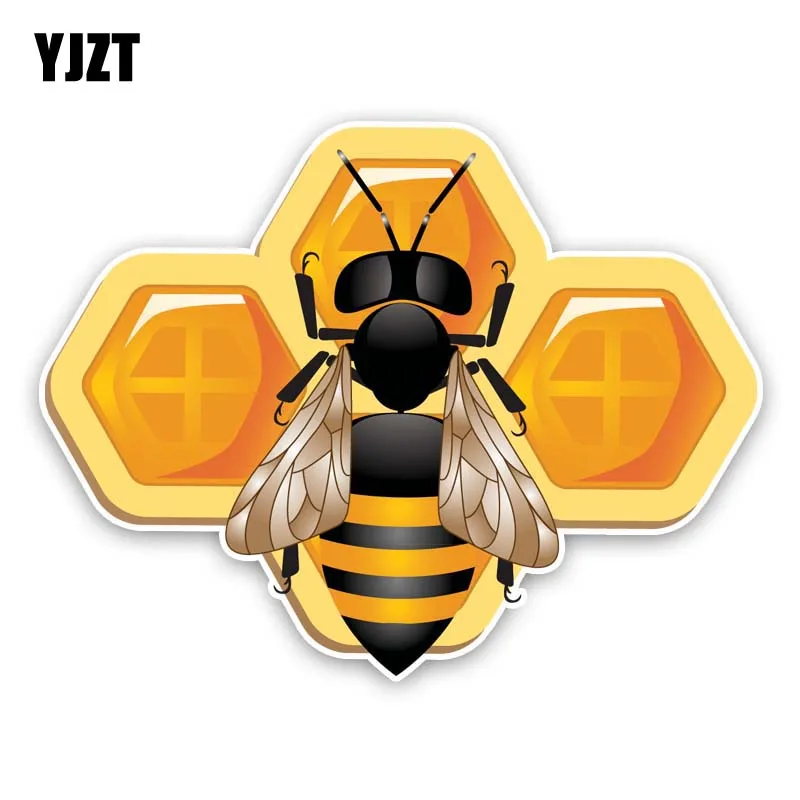 YJZT 13 см* 10,3 см пчелы лежали на меде ПВХ стикер автомобиля интересные наклейки 12-300679