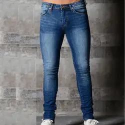 Повседневное синий обтягивающие джинсы Для мужчин 2018 бренд мыть хлопок Slim Fit зауженные джинсы Homme хип-хоп Hi Street стрейч узкие джинсы брюки 3XL