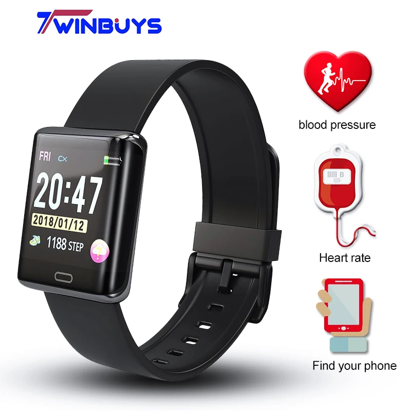 

Twinbuys T11 1.3inch TFT Screen Smart Watch Bluetooth 4.0 Heart Rate Sleep Monitor Blood Pressure Tracker Sports Bracelet