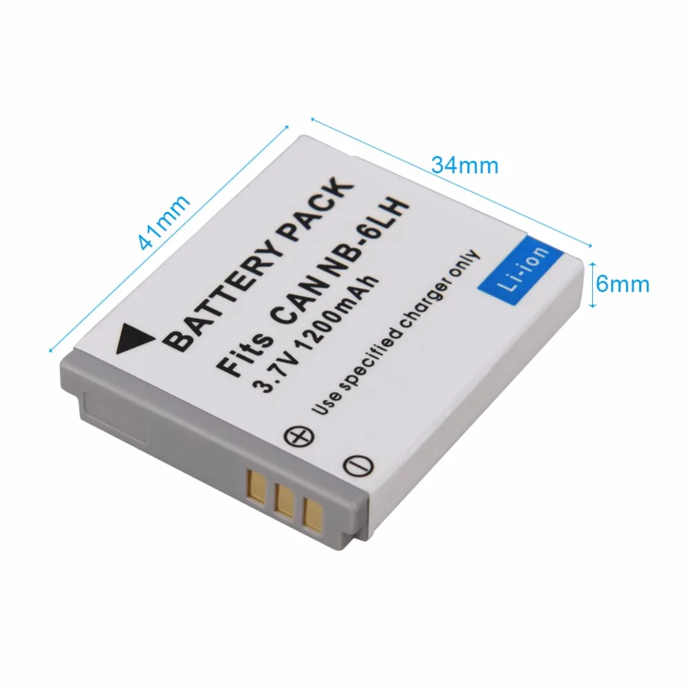 2 шт. 1200 мА/ч, NB-6LH Замена Камера Батарея с Зарядное устройство для Цифрового Фотоаппарата Canon IXUS 310 SX240 SX275 SX510 SX500 HS 95 200 105 210 300 S90