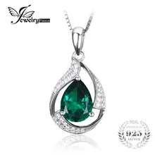 JewelryPalace 2.7ct Pera Verde Creado Nano Ruso Esmeralda Colgante Plata de Ley 925 Al Por Mayor de Moda Colgante Sin Cadena