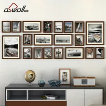 Деревянные фоторамки коллаж фоторамка рамки для фото стены указан Европейский рамки для фотографий порта Retrato Moldura 20 шт./компл