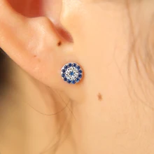 Серьги, новинка, акция, кристалл, Brincos,, элегантные, для девушек, для женщин, милые ювелирные изделия, 925 пробы, сапфиры, крошечные серьги-гвоздики из кубического циркония, подарок