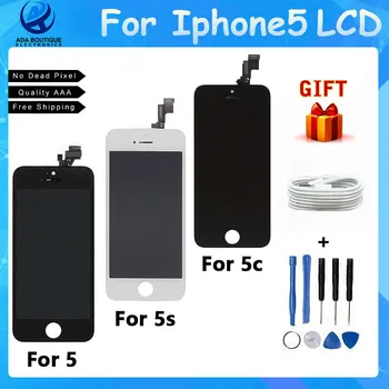 100% Brand New No Dead Pixel Screen For iPhone 5 5s 5c LCD Display Touch Screen Digitizer Assembly Replacement Black and White