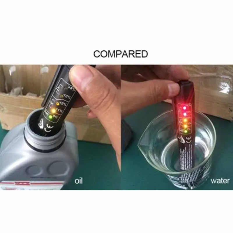 1pcs 5LED Car Brake Fluid Tester Pen Moisture Water Compact Detection Test Tool